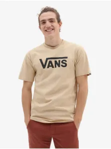 Bavlnené tričko Vans béžová farba, s potlačou #251381