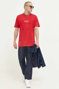 Bavlnené tričko Vans červená farba, s potlačou #8744224