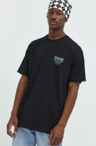 Bavlnené tričko Vans čierna farba, s potlačou #246499