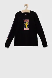 Detská bavlnená košeľa s dlhým rukávom Vans x Haribo čierna farba, s potlačou #8641825