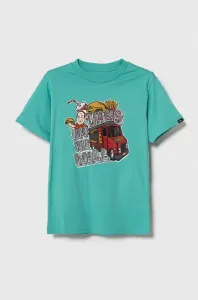 Detské bavlnené tričko Vans VAN DOREN BBQ SS WATERFALL tyrkysová farba, s potlačou #8743829