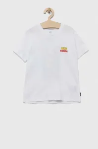 Detské bavlnené tričko Vans x Haribo biela farba, s potlačou