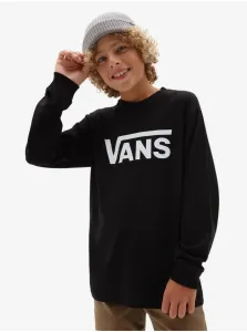 Čierne chlapčenský tričko s dlhým rukávom VANS #158993