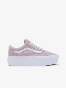 Light Pink Womens Suede Platform Suede Sneakers VANS UA Old S - Women #6948839