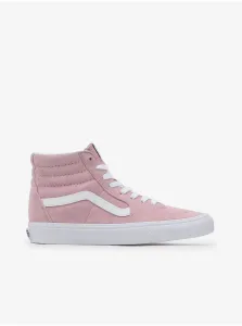 Pink Womens Ankle Suede Sneakers VANS UA SK8-Hi - Women