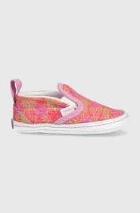 Topánky pre bábätká Vans IN Slip On V Crib ROSE MPINK ružová farba #9494843