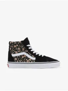 Vans Black Womens Floral Ankle Sneakers with Suede Details V - Women #4255812