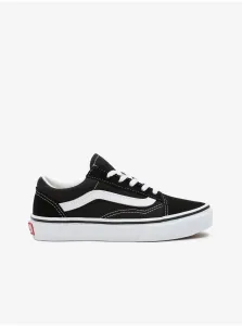 Bielo-čierne detské semišové topánky VANS Old Skool #6393216