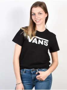 Černé dámské tričko s potiskem VANS Flying V Crew #158197