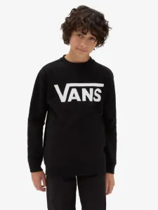 Detská bavlnená mikina Vans VANS CLASSIC CREW čierna farba, s potlačou #7502503