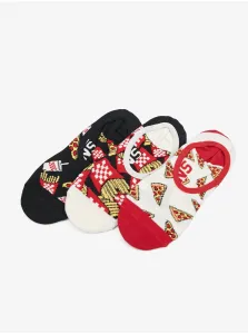 Set of three pairs of women's low socks in white and red VANS - Women's #8348683