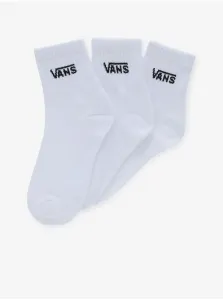 Set of three pairs of women's socks in white VANS Classic Half Crew - Women #9264134