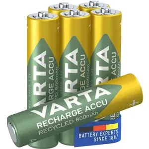 VARTA nabíjateľná batéria Recharge Accu Recycled AAA 800 mAh R2U 5+1 ks