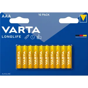 VARTA alkalická batéria Longlife AAA 10 ks