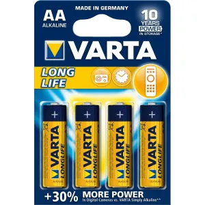 VARTA alkalická batéria Longlife AA 4 ks
