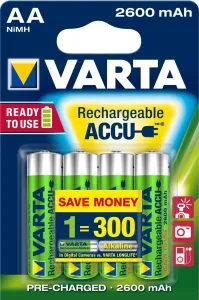 VARTA Power Accu, AA ceruzkové NiMH 2600 mAh, 4 ks