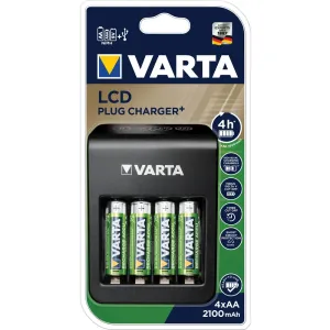 VARTA, nabíjačka LCD Plug Charger+ 4x AA 56706 2 100 mAh
