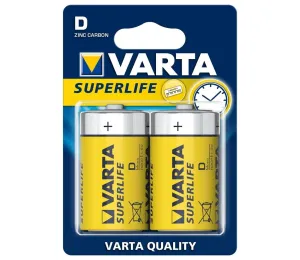 VARTA Varta 2020 - 2 ks Zinkouhlíková batéria SUPERLIFE D 1,5V #3868045