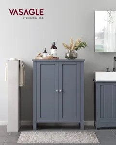 VASAGLE Kúpeľňová skrinka 60x30x80cm sivá #9037526
