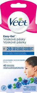Veet Professional Wax Strips Face Sensitive Skin 40 ks depilačný prípravok pre ženy