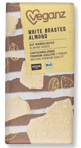 Veganz Biela čokoláda s praženými mandľami, Bio 80 g
