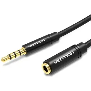 Vention Cotton Braided 3,5 mm Audio Extension Cable 1,5 m Black Metal Type
