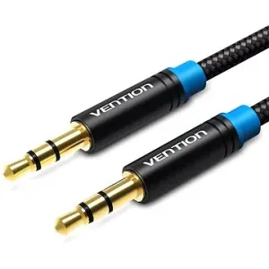 Vention Cotton Braided 3,5 mm Jack Male to Male Audio Cable 0,5 m Black Metal Type