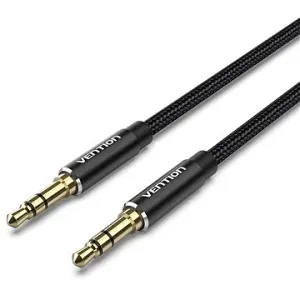 Vention Cotton Braided 3.5 mm Male to Male Audio Cable 3 m Black Aluminum Alloy Type