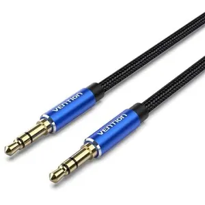 Vention Cotton Braided 3.5 mm Male to Male Audio Cable 5 m Black Aluminum Alloy Type