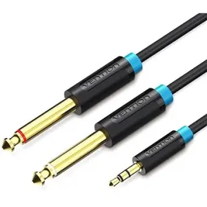 Vention 3,5 mm Male to 2× 6,3 mm Male Audio Cable 5 m Black