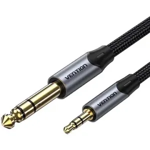 Vention Cotton Braided TRS 3,5 mm Male to 6,5 mm Male Audio Cable 1 m Gray Aluminum Alloy Type