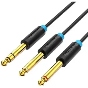 Vention TRS 6,5 mm Male to 2*6,5 mm Male Audio Cable 1 m Black