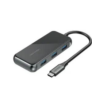 Vention Type-C (USB-C) to HDMI/3× USB3.0/PD Docking Station 0,15 m Gray Mirrored Surface Type