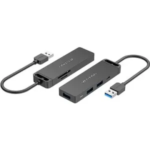 Vention USB 3.0 to 3× USB/TF/SD/Micro USB-B HUB 0,15 m Black ABS Type