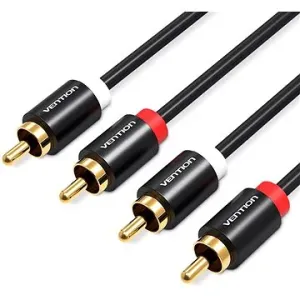 Vention 2× RCA Male to Male Audio Cable 1 m Black Metal Type