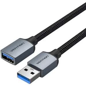 Vention Cotton Braided USB 3.0 Type A Male to Female Extension Cable 1 M Gray Aluminum Alloy Type