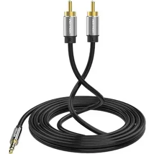 Vention 3,5 mm Jack Male to 2× RCA Male Audio Cable 10 m Black Metal Type