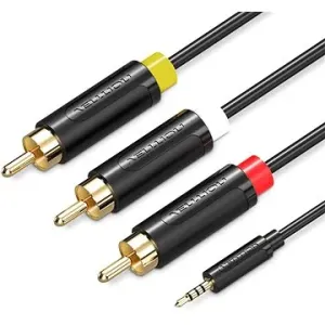 Vention 3,5 mm Jack to 3× RCA AV Cable 2 m Black