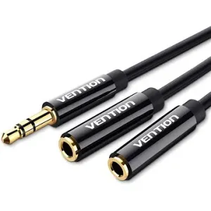 Vention 3,5 mm Male to 2× 3,5 mm Female Stereo Splitter Cable 0,3 m Black ABS Type