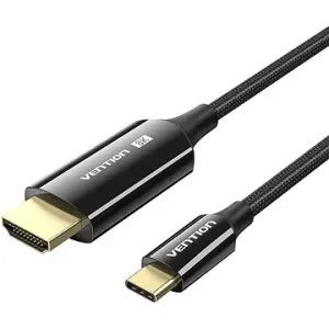 Vention Cotton Braided USB-C to HDMI-A 8K HD Cable 1.8 M Black Zinc Alloy Type