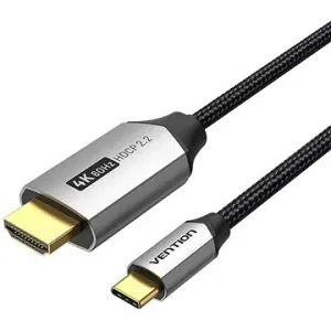 Vention Cotton Braided USB-C to HDMI Cable 1.5 m Black Aluminum Alloy Type