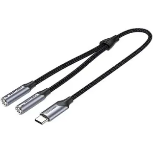 Vention USB-C Male to TRS Audio & Mic Jack 0,3 m Gray Aluminum Alloy Type