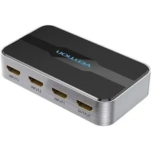 Vention 3 In 1 Out HDMI Switcher Gray Aluminium Alloy Type