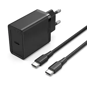 Vention 1-port 25 W USB-C Wall Charger with USB-C Cable EU-Plug Black