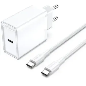 Vention 1-port 25 W USB-C Wall Charger with USB-C Cable EU-Plug White