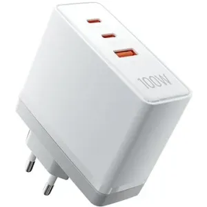 Vention Ultra 3-Port USB (C+C+A) GaN Charger (100W/100W/30W) White