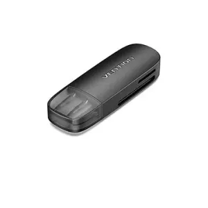 Vention 2-in-1 USB 3.0 A Card Reader(SD+TF) Black Dual Drive Letter