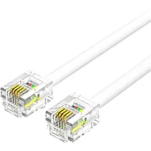 Vention Flat 6P4C Telephone Patch Cable 30M White