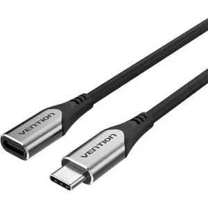 Vention Nylon Braided Type-C (USB-C) Extension Cable (4K/PD/60 W/5 Gbps / 3A) 0,5 m Gray