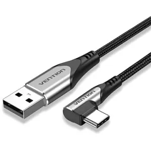 Vention Type-C (USB-C) 90° <-> USB 2.0 Cotton Cable Gray 0.25 m Aluminum Alloy Type
